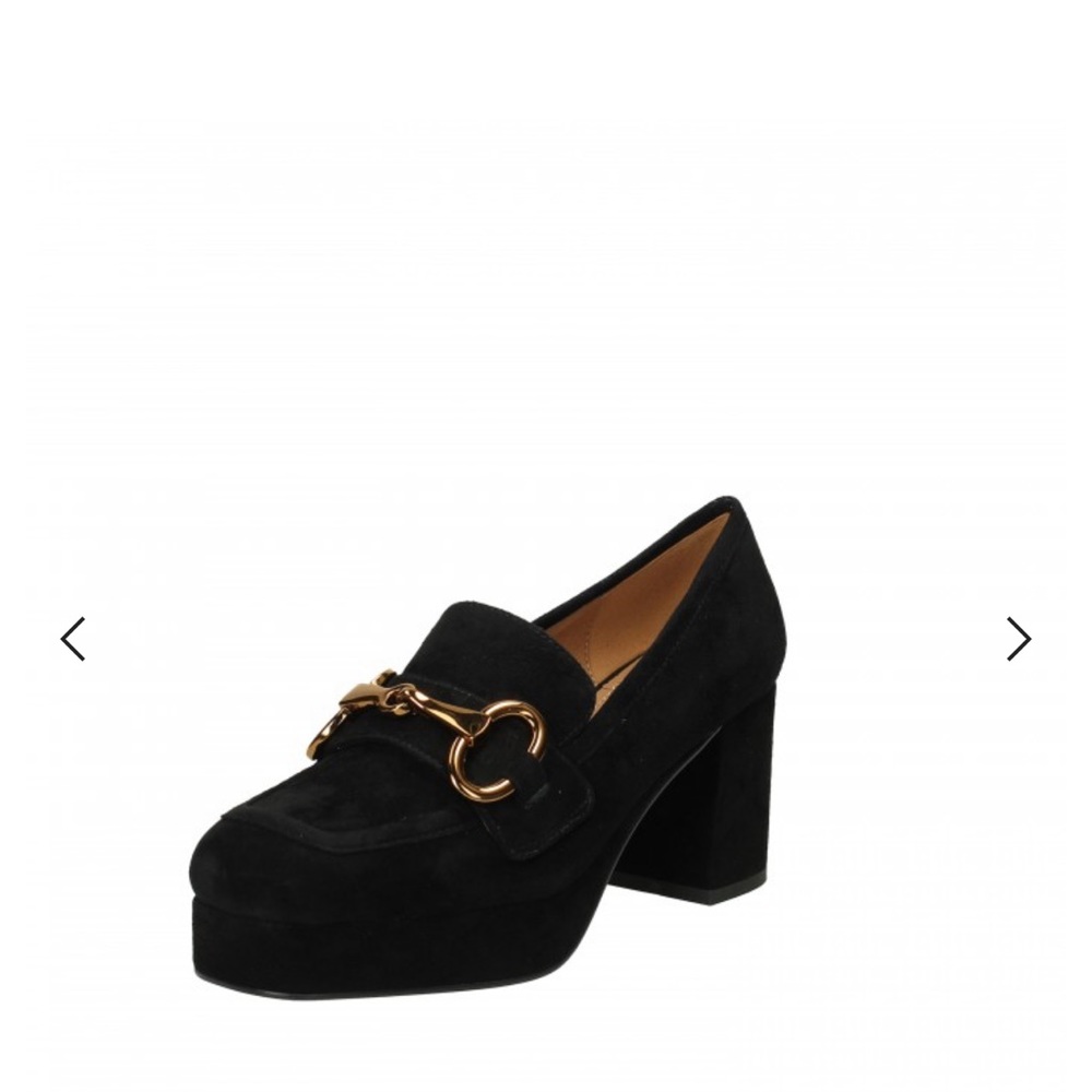 Bibi Lou womens horsebit black Mojave suede pump